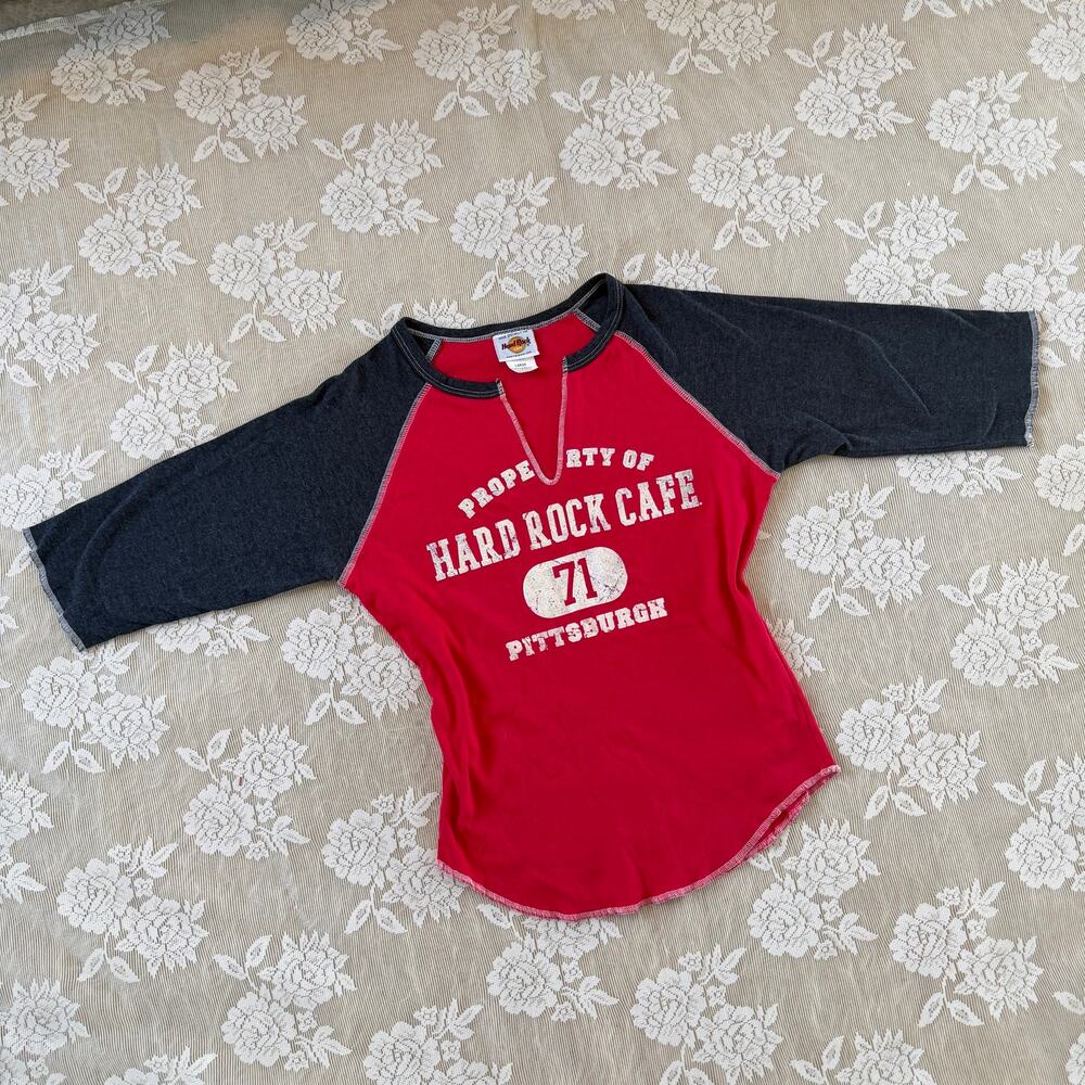 Hard Rock Cafe Pittsburgh Raglan Tee – Size L